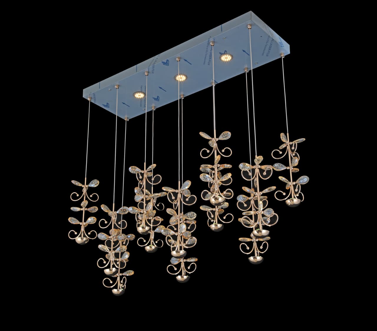 Cascading Royal – Gold Crystal Chandelier