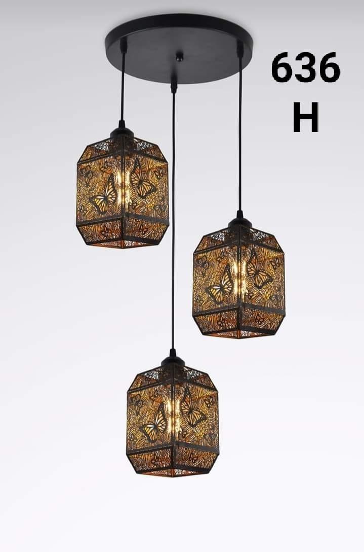 Noir Curve – Black Metal Hanging Light