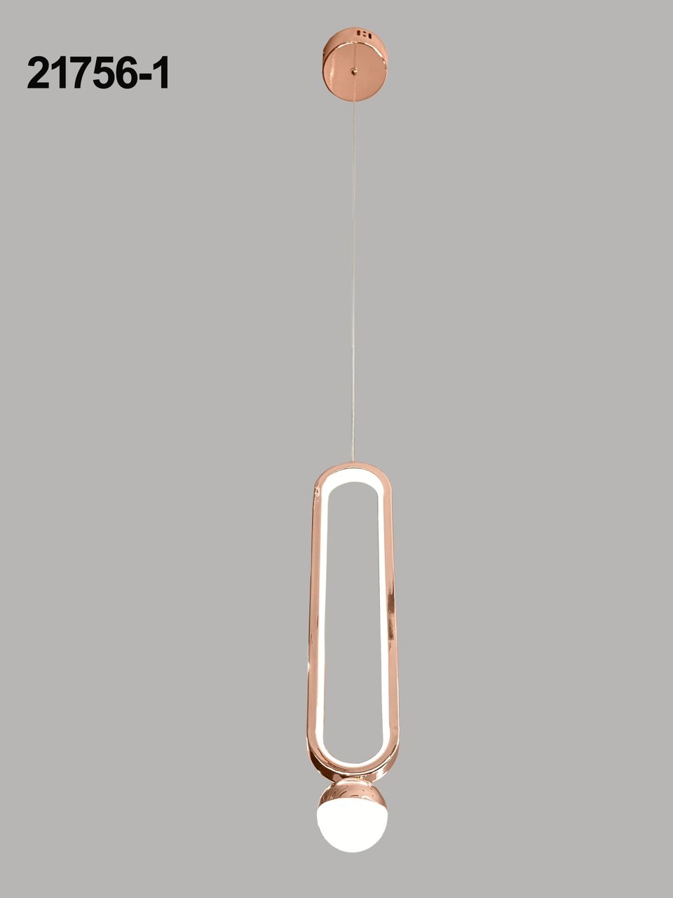 Glint Drop – Rose Gold Acrylic Pendant
