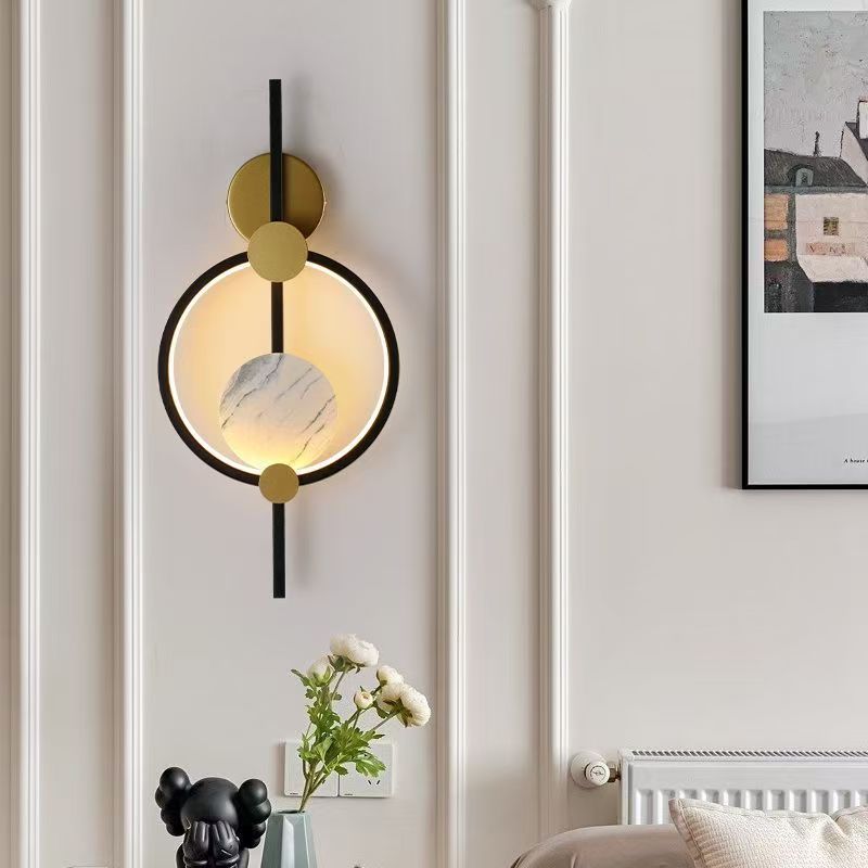 Noir Luxe – Black & Gold Panel Light