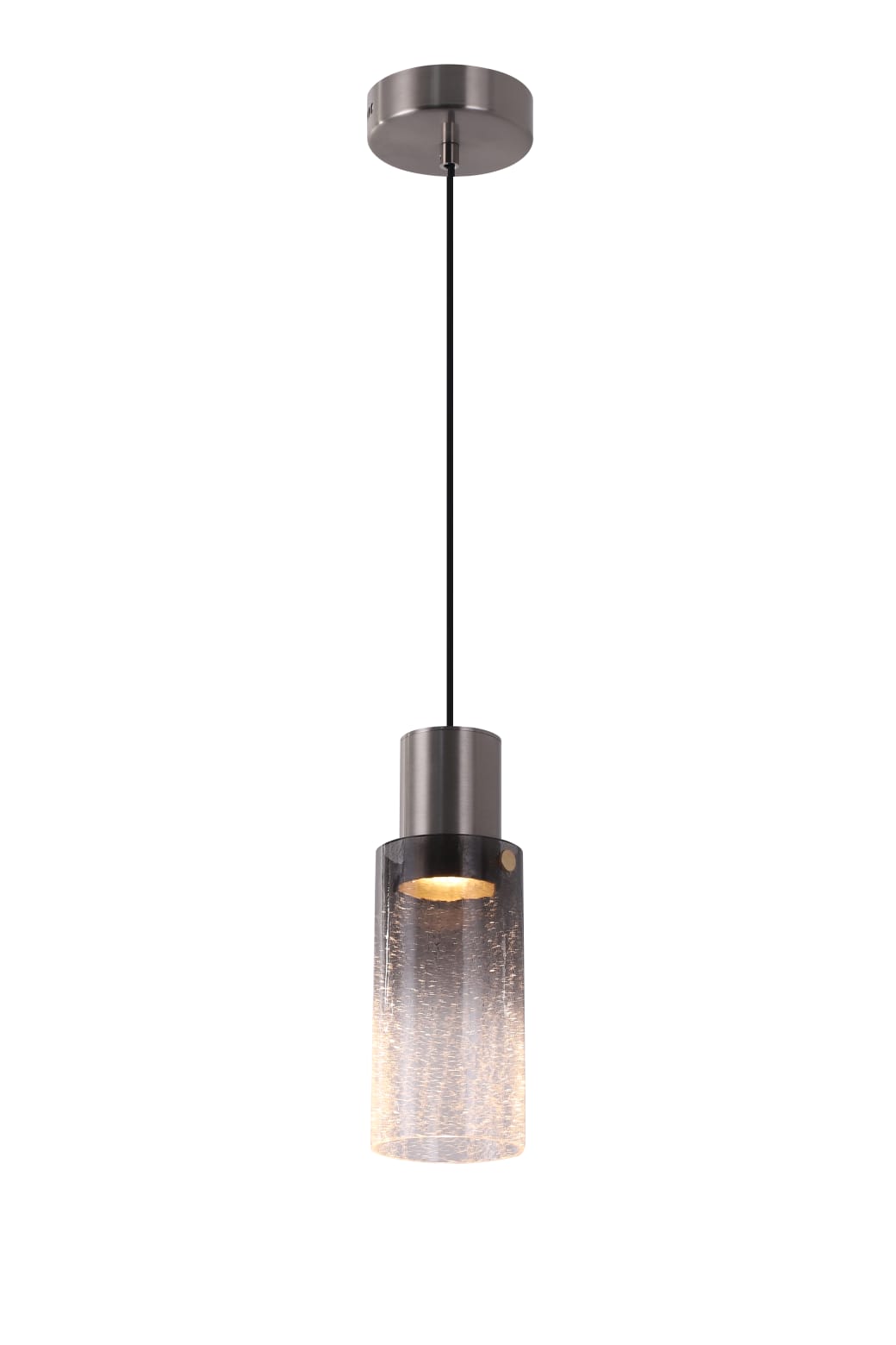Smoke Crown – Nickel Glass Pendant