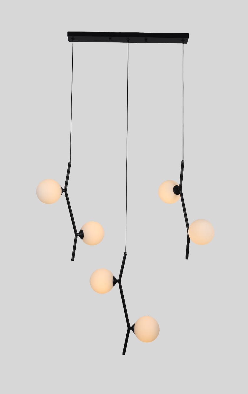 Midnight Drops – Black Glass Pendant Set