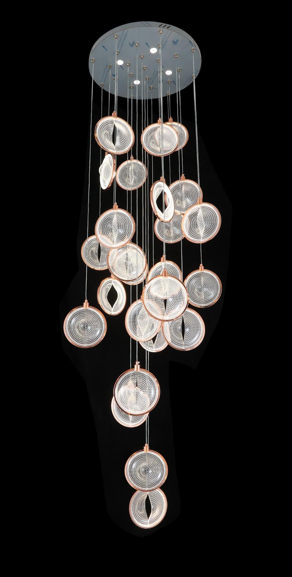 HaloFlush – Acrylic Metal Rosegold Fixture