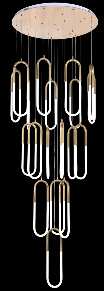 Regalia Beam – Antique Brass Acrylic Cluster