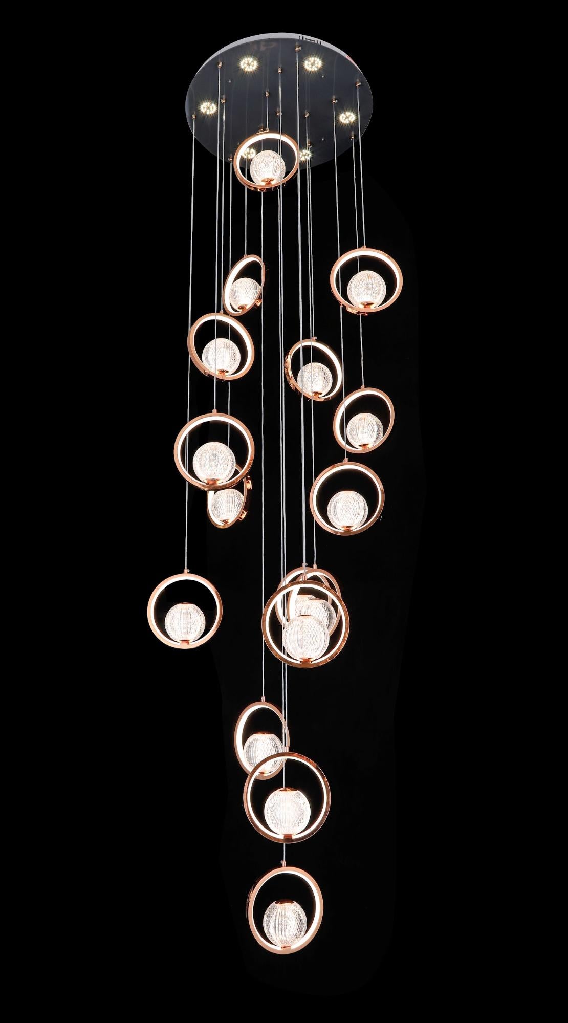 Rose Crown – Iron-Metal 3in1 Glow Pendant Set